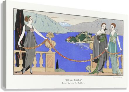 Isola Bella Robes du soir de Redfern 1914 fashion illustration  by George Barbier.  Canvas Print
