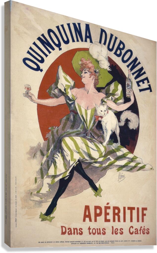 Quinquina Dubonnet apéritif dans tous les cafés 1895 Poster by Jules Chéret Canvas Print