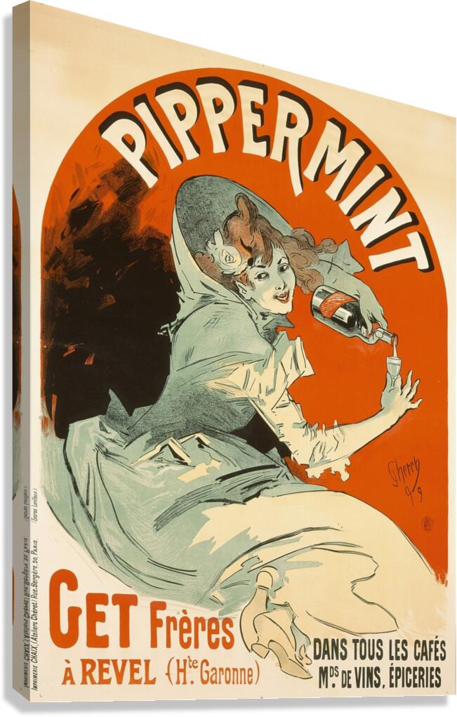 Pipperment 1899 Poster by Jules Chéret Canvas Print