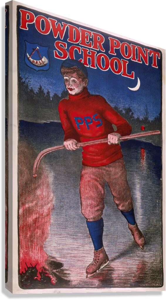 Powder Point School 1903 Poster by Bristow Adams American 1875 – 1956 Canvas Print
