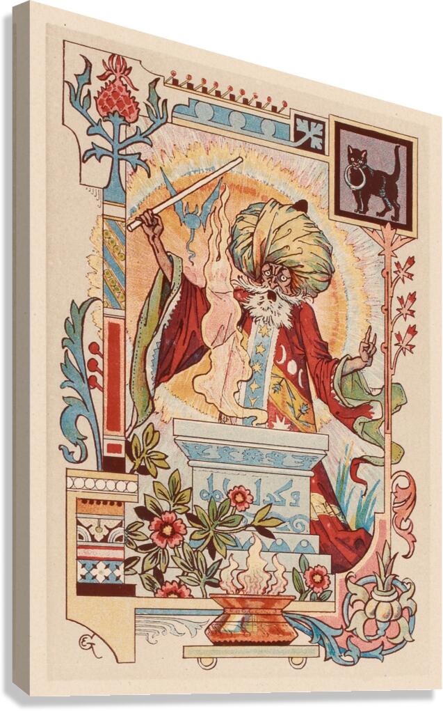 Magicien oriental Illustration by Eugène Samuel Grasset Canvas Print
