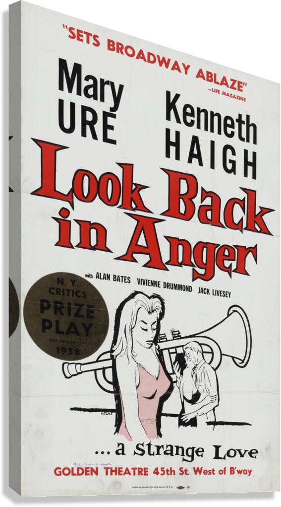 Look back in anger 1958 Artcraft Lithograph Poster 1905–1970 Canvas Print