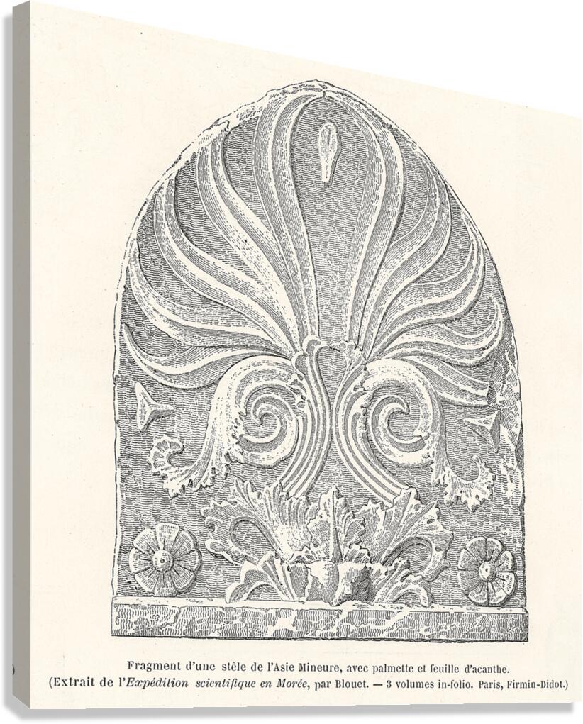 Anatolian Asia Minor pattern. 1888 edition Lornement Polychrome by Albert Racine 1825–1893. Canvas Print