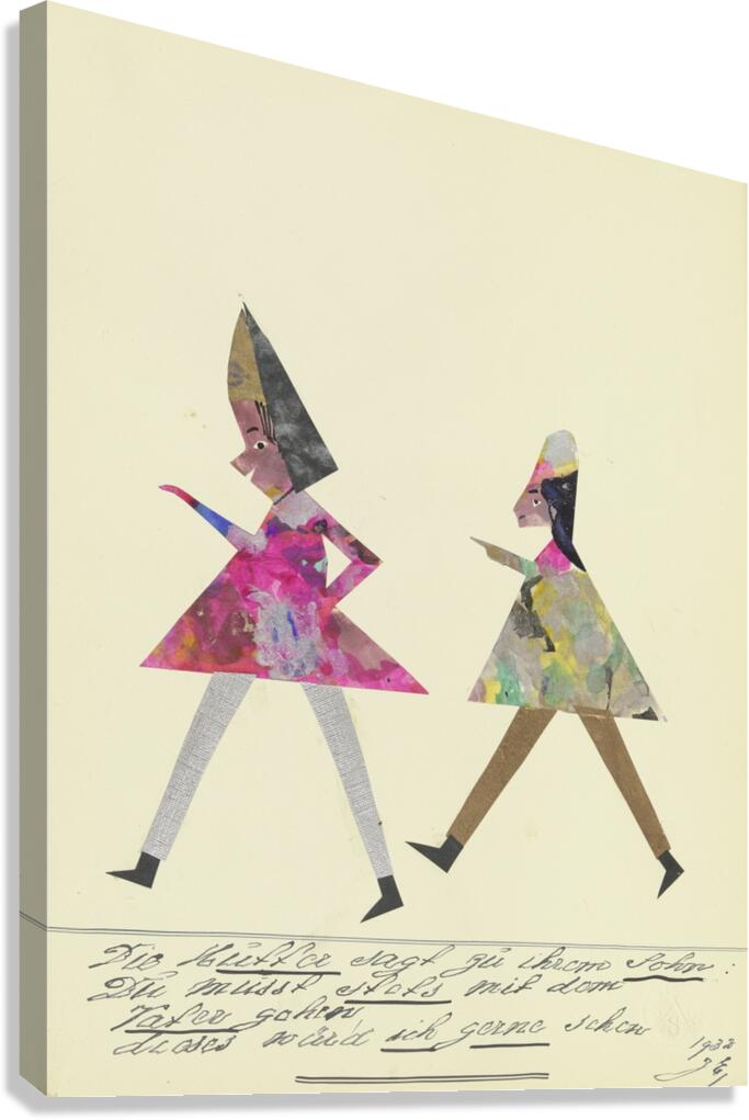 ‘Die Mutter sagt zu ihrem Sohn …’ 1932  My Pictures Become Wilder and Wilder By John Elsas Canvas Print