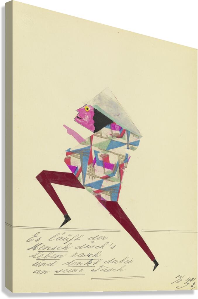 ‘Es läuft der Mensch durch‘s Leben rasch …’ 1931  My Pictures Become Wilder and Wilder By John Elsas Canvas Print