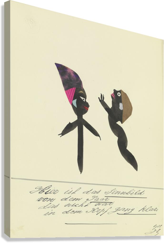 ‘Hier ist das Sinnbild von dem Paar …’ 1932  My Pictures Become Wilder and Wilder By John Elsas Canvas Print
