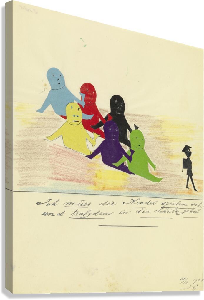 ‘Ich muss die Kinder spielen sehen …’ 1928  My Pictures Become Wilder and Wilder By John Elsas Canvas Print
