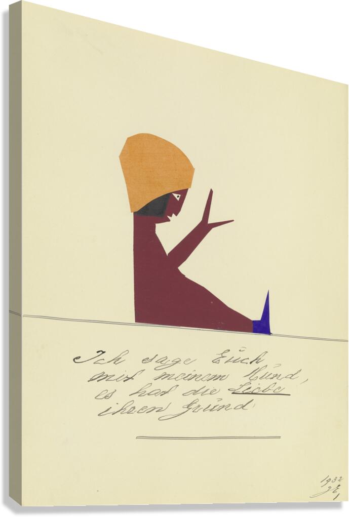 ‘Ich sage Euch mit meinem Mund …’ 1932  My Pictures Become Wilder and Wilder By John Elsas Canvas Print