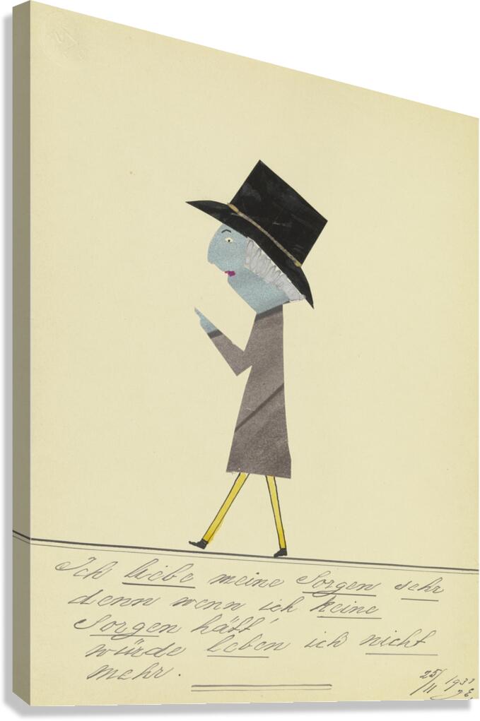‘Ich liebe meine Sorgen sehr …’ 1931  My Pictures Become Wilder and Wilder By John Elsas Canvas Print