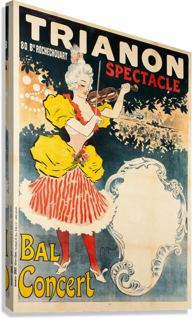 Trianon 80 Bd Rochechouart Spectacle Bal Concert 1897 Posters by Georges Meunier Canvas Print