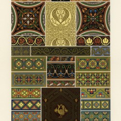 Middle-Ages pattern. 1888 edition Lornement Polychrome by Albert Racine 1825–1893.