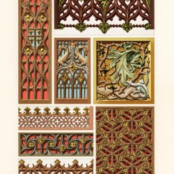 Middle-Ages pattern. 1888 edition Lornement Polychrome by Albert Racine 1825–1893.