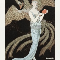 Sortil&egraveges: Evening dress de Beer 1922 fashion illustration  by George Barbier. 