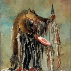 Medicine Man Performing His Mysteries Over a Dying Man 1832