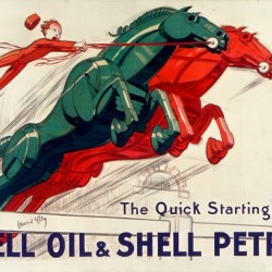 The Quick-starting pair Shell oil and Shell petrol 1930 by Jean dYlen Poster