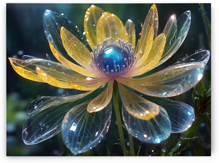 Blue Rain Crystal Flower By ISHISH by IStockHistory com