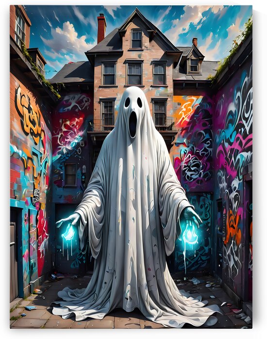 A Graffiti Ghost Mural By ISHISH by IStockHistory com
