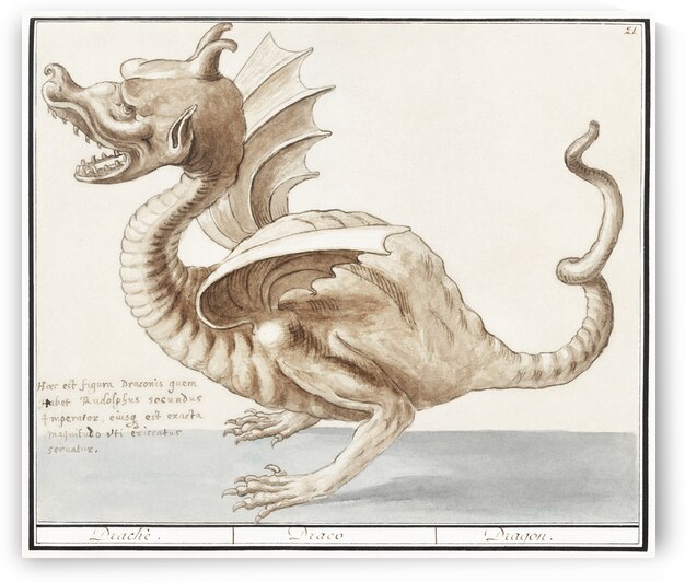 Dragon in vintage style by IStockHistory com