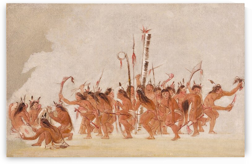 Braves’ Dance Ojibwa 1835-1837 by IStockHistory com
