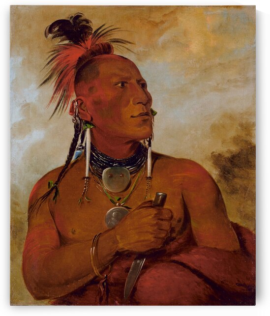 Meach-O-Shín-Gaw Little White Bear a Distinguished Brave 1832 by IStockHistory com