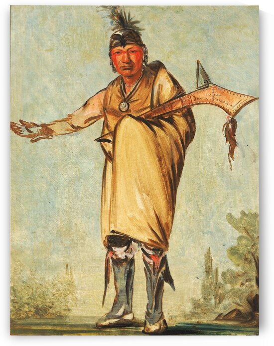 Náw-Káw Wood Former Chief of The Tribe 1828 by IStockHistory com