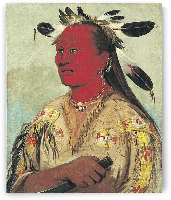 Stán-au-pat Bloody Hand Chief of the Tribe 1832 by IStockHistory com
