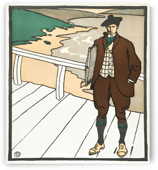 Man smoking a pipe 1899  by Edward Penfield by IStockHistory com