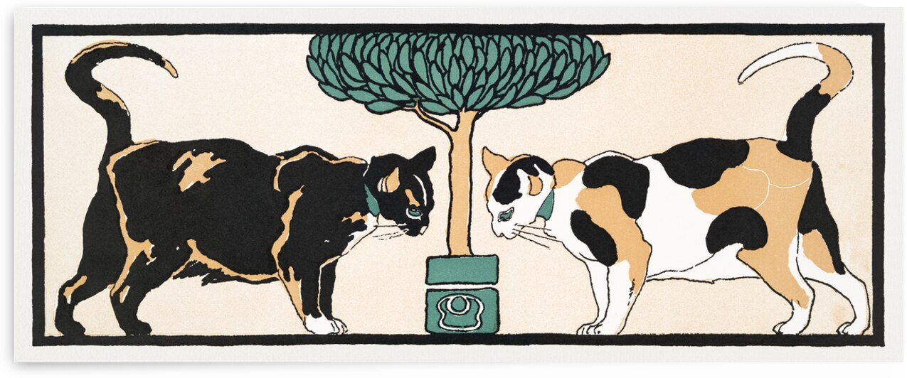 Cats under a tree 1898 by Edward Penfield. by IStockHistory com