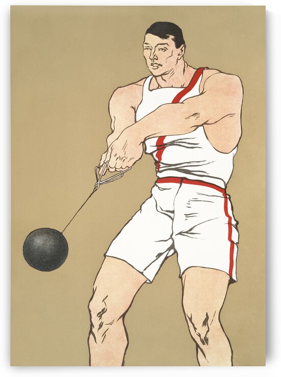 Hammer Throw 1908 by Edward Penfield by IStockHistory com