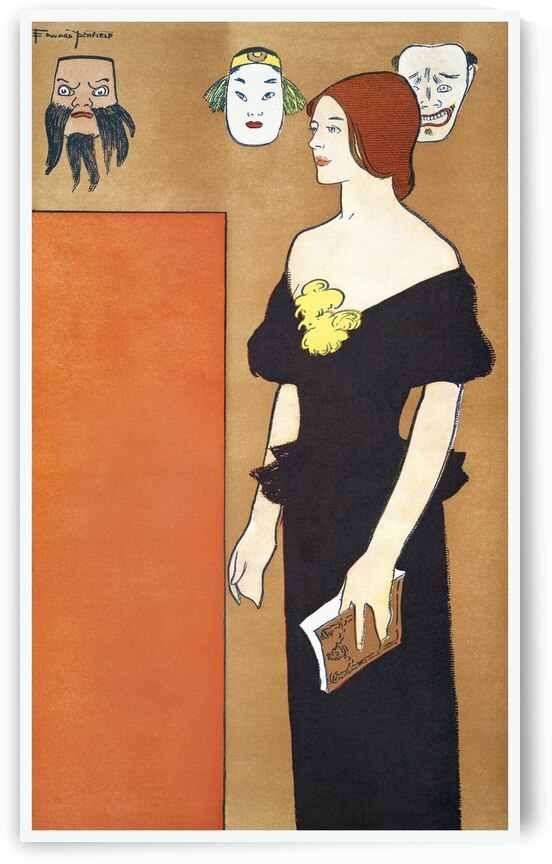 Woman in black dress ca. 1890-1907 by Edward Penfield by IStockHistory com