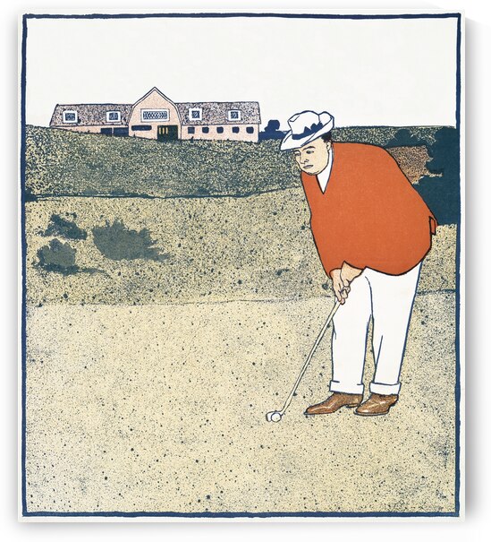 Man playing Golf ca. 1890-1907  by Edward Penfield by IStockHistory com