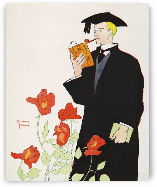 Man in academic dress 1895 by Edward Penfield by IStockHistory com