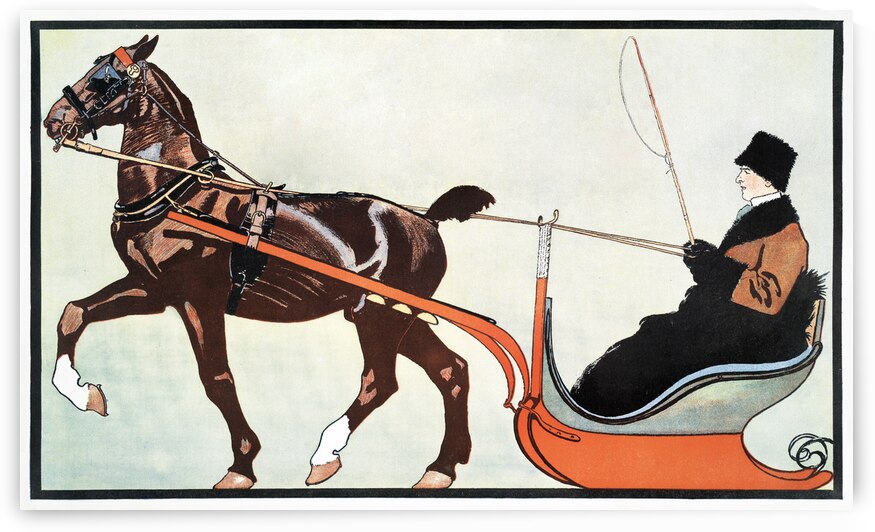 Man in carriage 1899 Edward Penfield by IStockHistory com