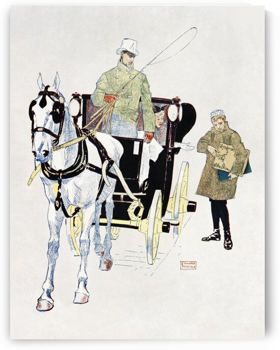 Vintage carriage 1893 by Edward Penfield by IStockHistory com