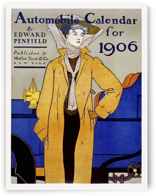 Automobile calendar for 1906 ca. 1905 by Edward Penfield by IStockHistory com