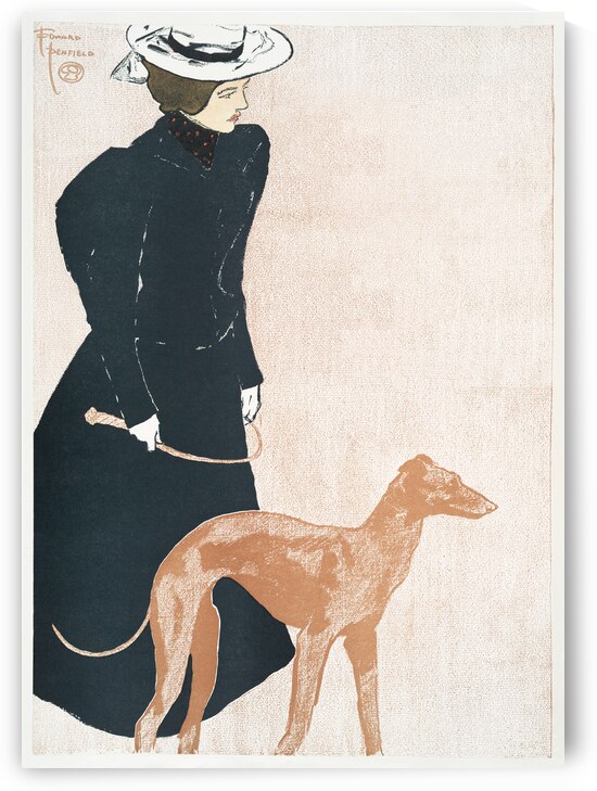 Woman with Greyhound 1897 by Edward Penfield by IStockHistory com