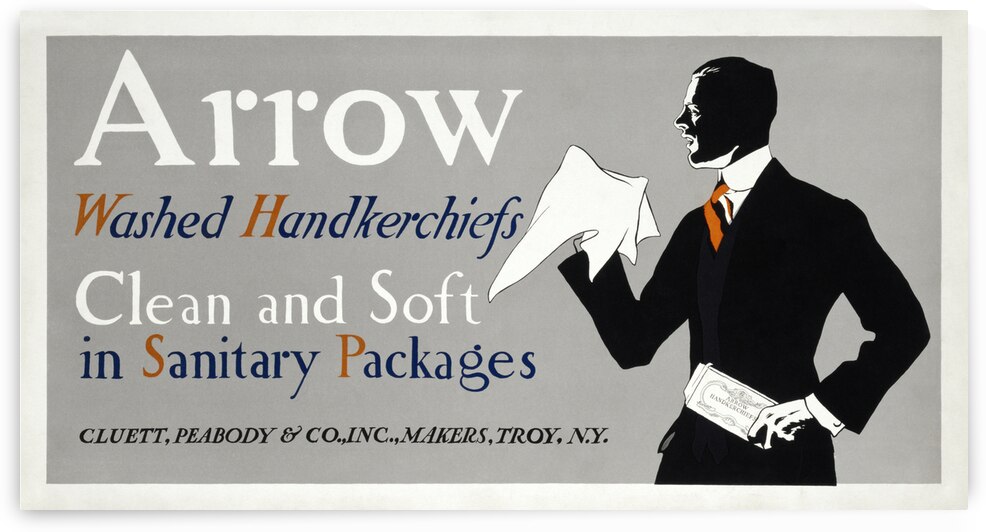 Arrow washed handkerchiefs ca. 1920 by Edward Penfield by IStockHistory com