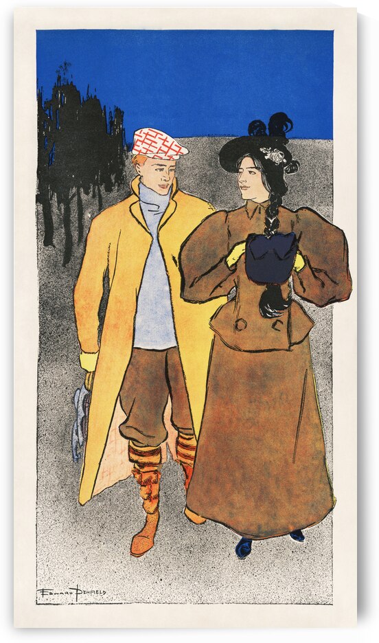 Man walking with woman 1896 by Edward Penfield by IStockHistory com