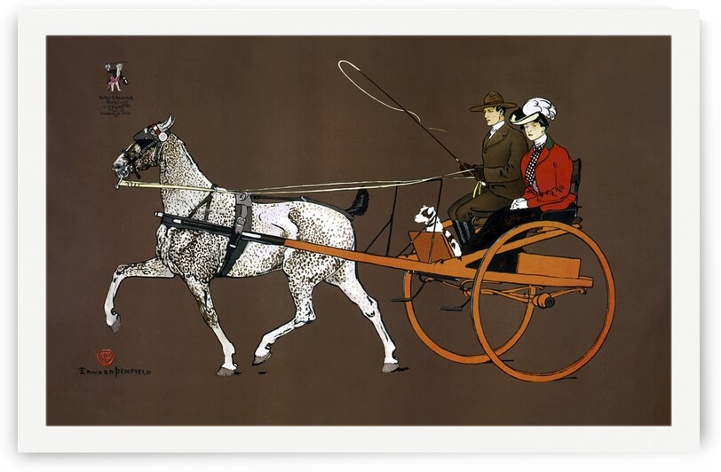 Couple in a carriage ca.1902 by Edward Penfield by IStockHistory com