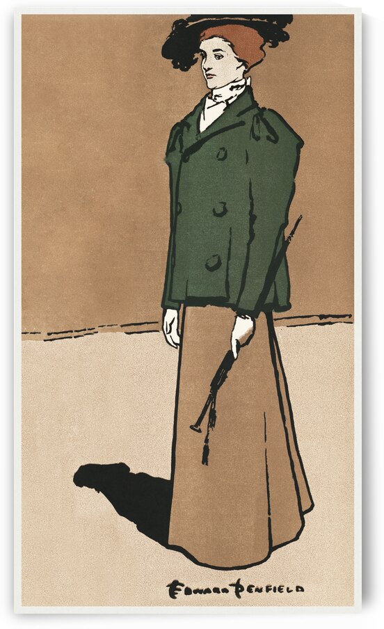 Female equestrian holding a whip 1897 by Edward Penfield by IStockHistory com