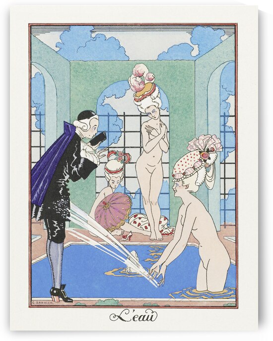 LEau 1917-1920 fashion illustration  by George Barbier.  by IStockHistory com