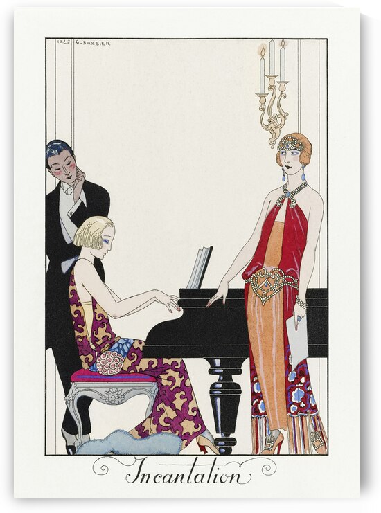 Incantation: France XXe si&egravecle 1923 fashion illustration  by George Barbier.  by IStockHistory com