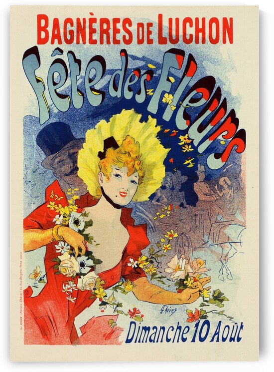 Fête Des Fleurs De Bagnères-De-Luchon 1898 Poster by Jules Chéret by IStockHistory com