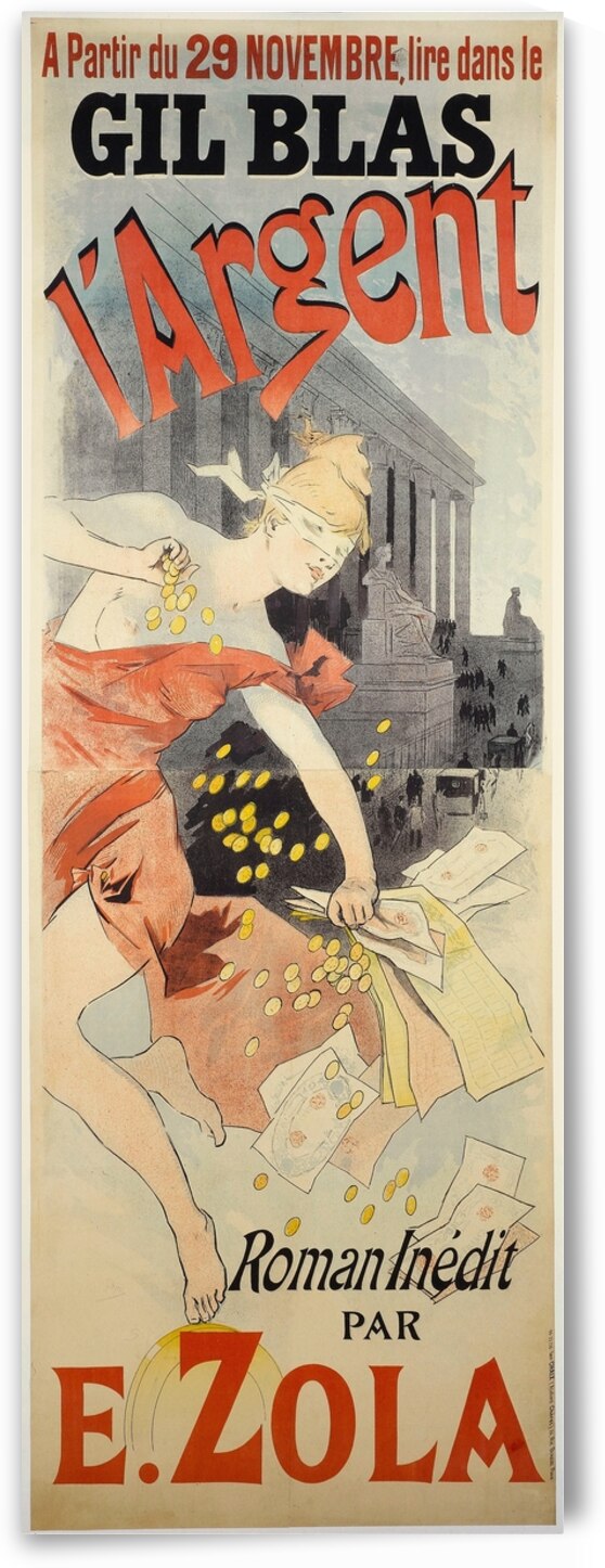 Gil Blas L’argent 1890 Poster by Jules Chéret by IStockHistory com