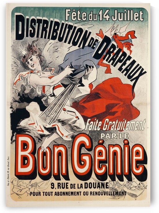 Faite Gratuitement Par Le Bon Génie 1881 Poster by Jules Chéret by IStockHistory com