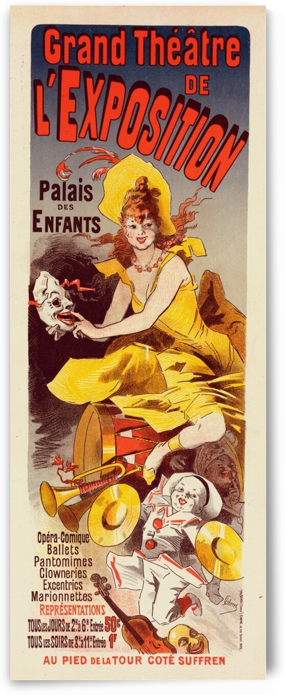 Grand Théâtre De L’exposition 1900 Poster by Jules Chéret by IStockHistory com