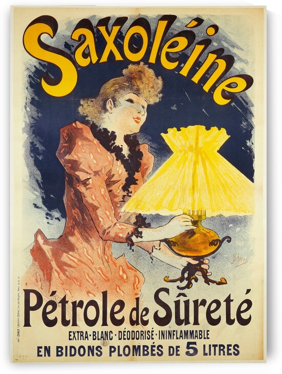 SaxoléinePétrole De Sûreté 1891 Poster by Jules Chéret by IStockHistory com