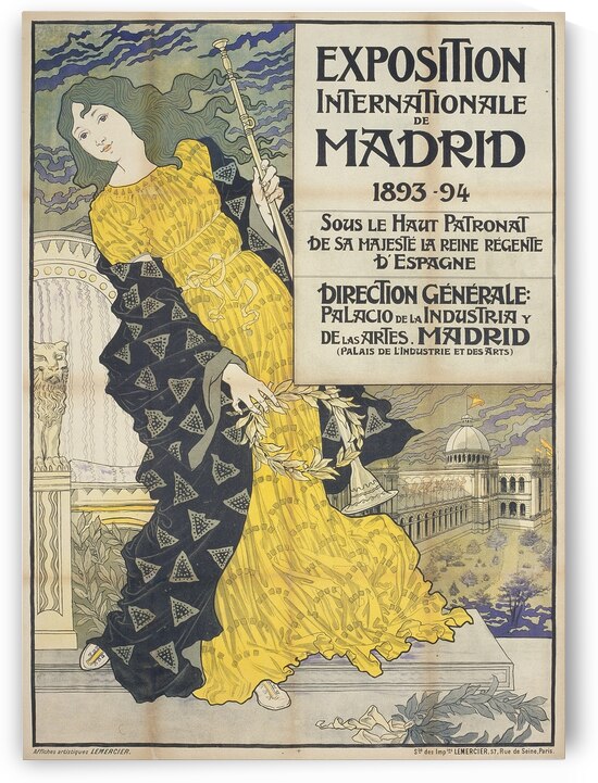 Exposition Internationale de Madrid 1893 Poster by Eugène Samuel Grasset by IStockHistory com