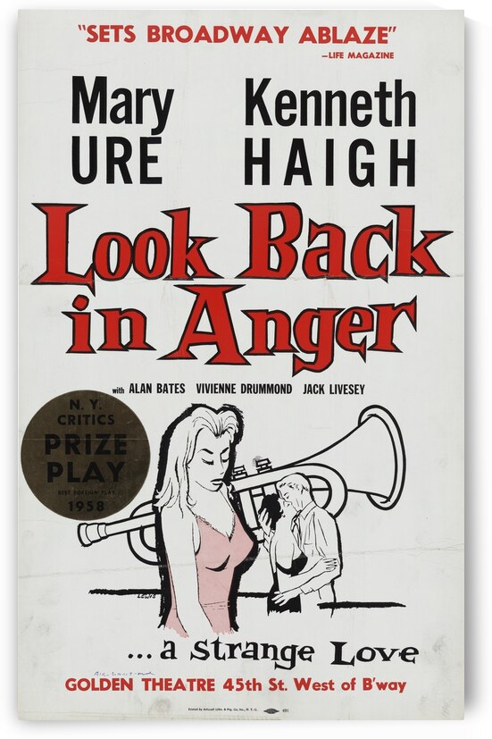Look back in anger 1958 Artcraft Lithograph Poster 1905–1970 by IStockHistory com