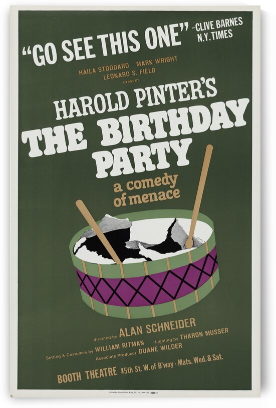 The Birthday party 1967 Artcraft Lithograph Poster 1905–1970 by IStockHistory com